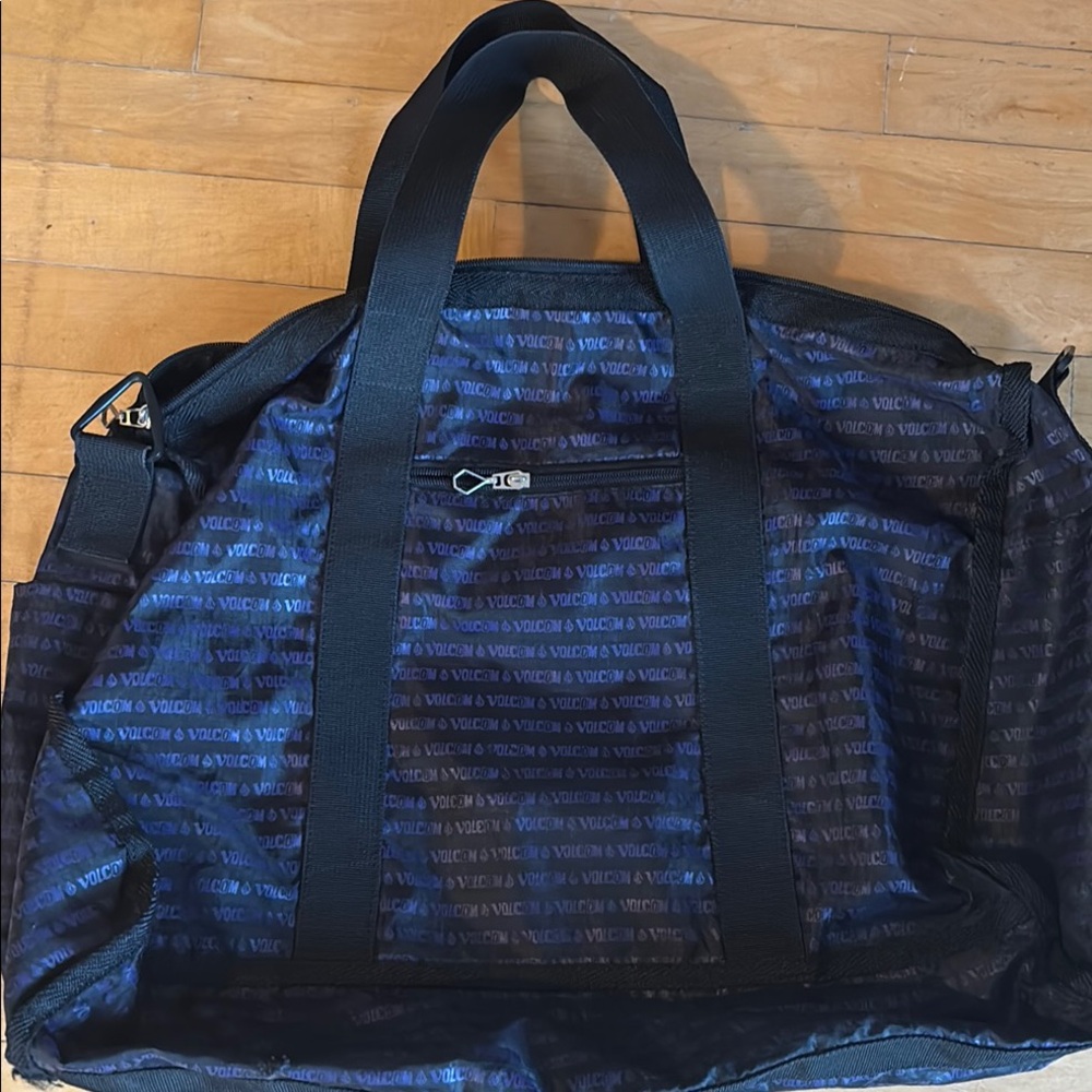 Volcom Black and Purple duffle Bag